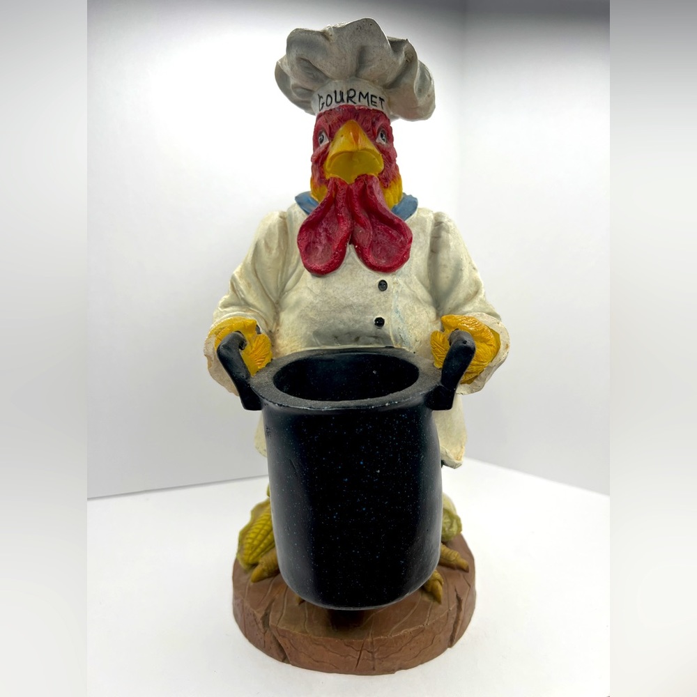Vintage Ceramic Chicken Chef Utensil Holder Collections ETC